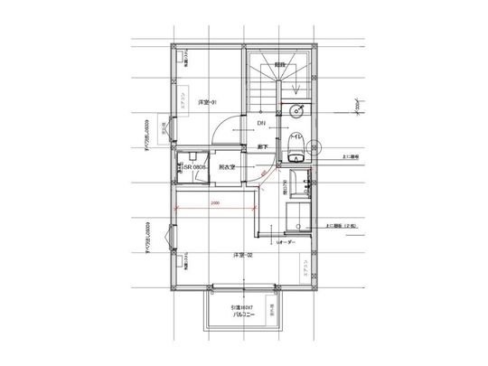 新宿区K様邸　新規平面図2階　