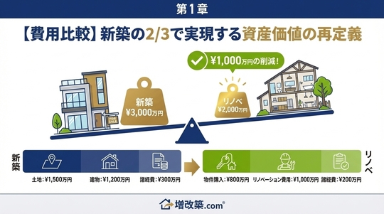 第1章：【費用比較】「新築の2/3」で実現する資産価値の再定義