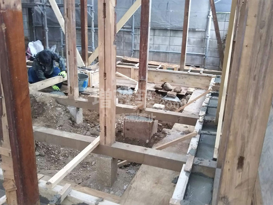 文京区一戸建スケルトンリフォーム　基礎工事