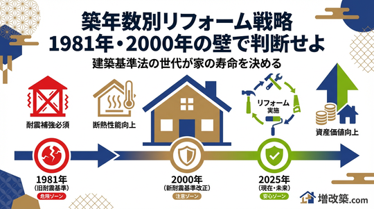 【築年数別リフォーム戦略】築20年・30年・40年で何をする？プロが教える「家の寿命」を延ばす最適ロードマップ