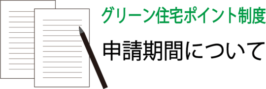 グリーン住宅ポイント制度の申請期間について
