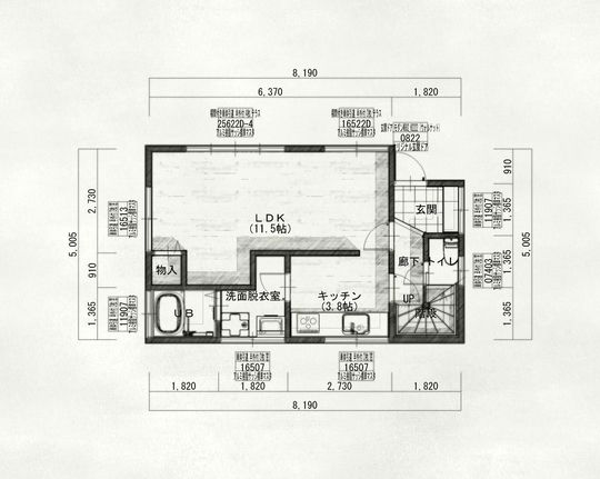 目黒区M様　既存平面図
