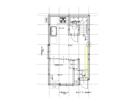 新宿区K様邸　新規平面図１階　