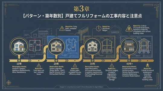 第3章：【パターン・築年数別】戸建てフルリフォームの工事内容と注意点
