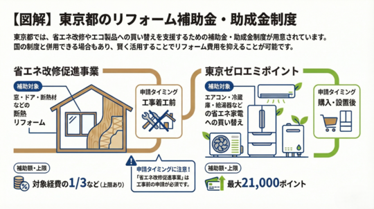 東京都リフォーム補助金制度図解
