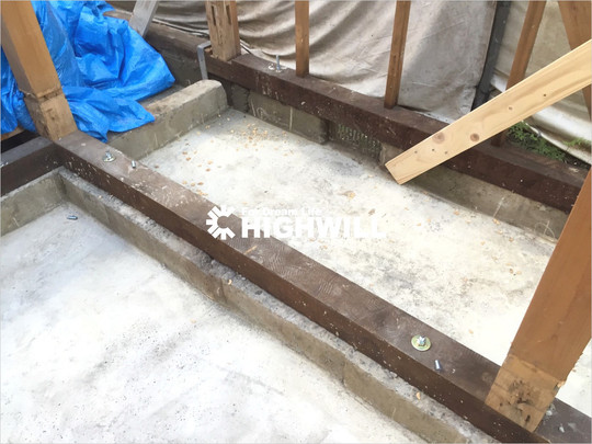 土台が基礎と緊結されていないケース