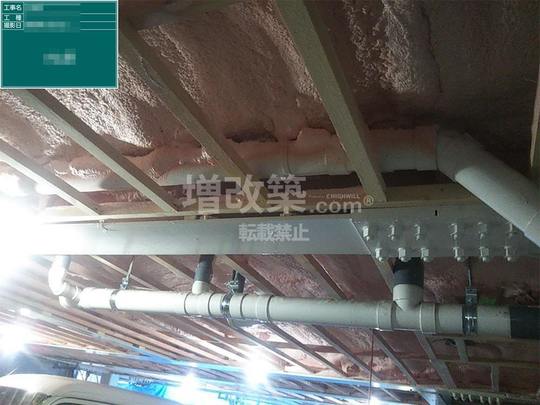 1階駐車場の建物の断熱リフォーム