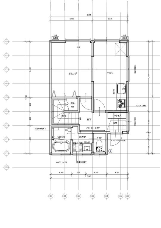 ハーフスケルトン　新規1階平面図