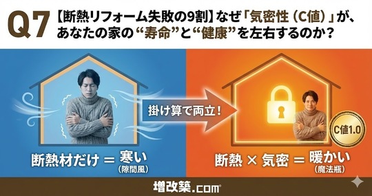 【断熱リフォーム失敗の9割】なぜ「気密性（C値）」が、あなたの家の“寿命”と“健康”を左右するのか？