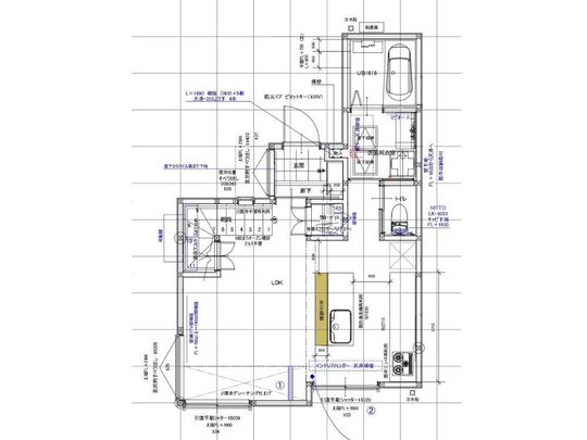 横浜市O様邸　新規平面図1階