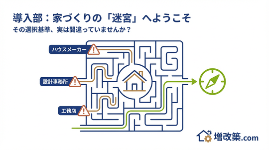 導入部：家づくりの「迷宮」へようこそ。その選択基準、実は間違っていませんか？