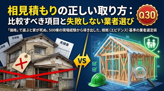 相見積もりの正しい取り方：比較すべき項目と失敗しない業者選び