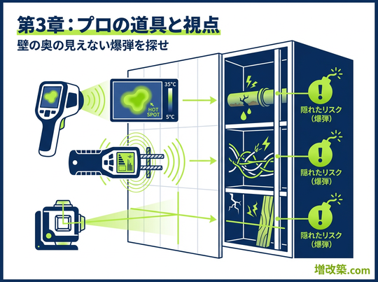 【プロの道具と視点】壁の奥の「見えない爆弾」を探せ