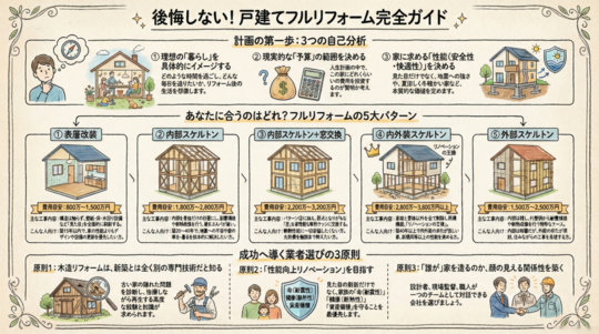 戸建てフルリフォーム完全ガイド｜5つの種類・費用から後悔しない業者選びまで
