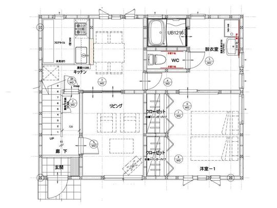 東京都台東区谷中　N様邸新規1階図面