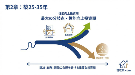 【築25年〜35年】最大の分岐点。「性能向上」への投資期