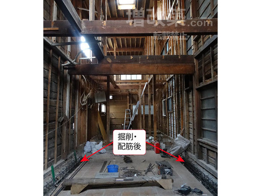 基礎補強（立ち上がり基礎配筋）