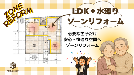 ゾーンリフォーム　LDK＋水廻り
