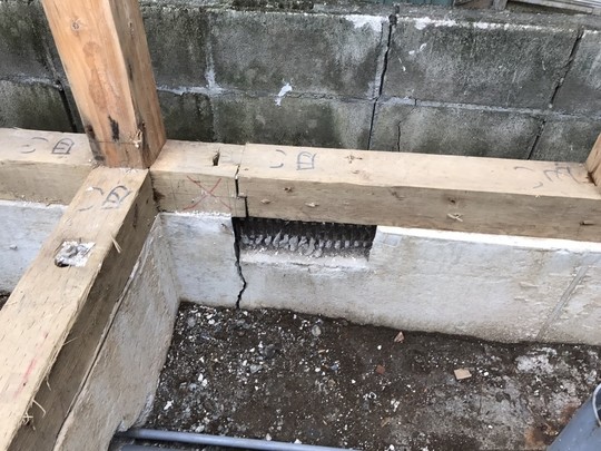 耐震リフォーム　無筋基礎