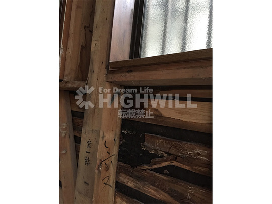 在来浴室リフォーム　サッシ下腐食