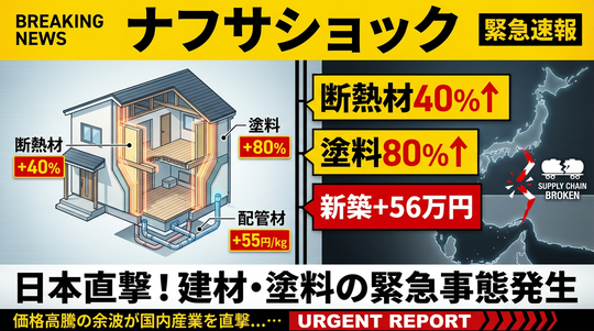 ナフサショック（ナフサ不足）完全解説2026｜石油化学製品が住宅から