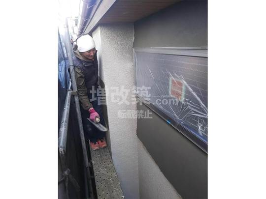 窓の入れ替え（左官補修工事）