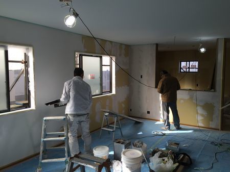 珪藻土　作業写真