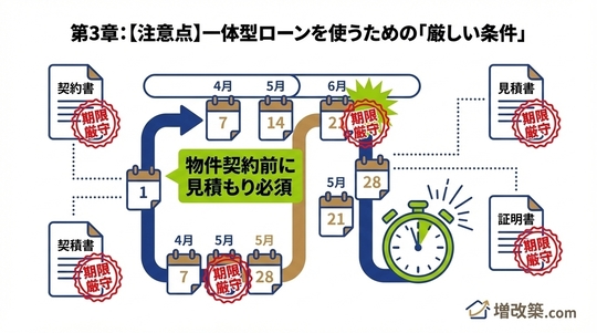 【注意点】一体型ローンを使うための「厳しい条件」