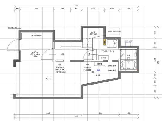 大田区O様邸　リノベーション後平面図　地下1階