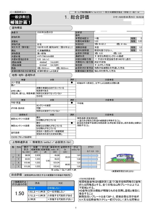 足立区　戸建てリノベーション　補強計画