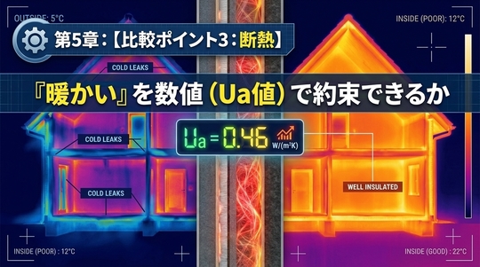 第5章：【比較ポイント3：断熱】『暖かい』を数値（Ua値）で約束できるか