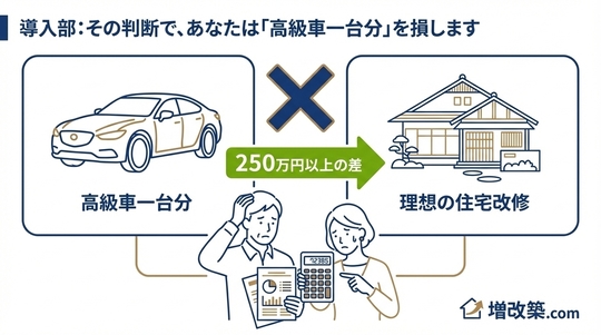 導入部：その判断で、あなたは「高級車一台分」を損します