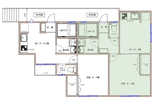 戸建スケルトンリフォーム　新規図面